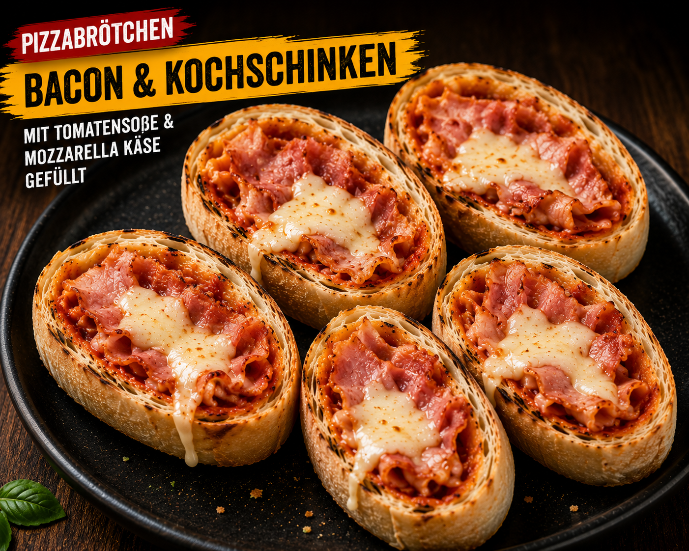 Pizzabrötchen Bacon&Kochschinken